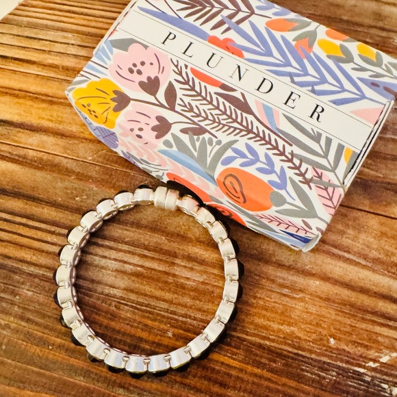 Plunder Designs Retired “Essie” Magnetic Silver Tone and Black Bangle Bracelet - Picture 13 of 16